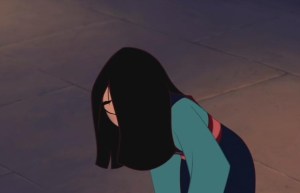 I hate when she does that. It makes her look like she's about to crawl out of a TV and eat your soul. 