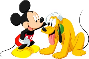 The only other explanation is that Pluto is Mickey's gimp.