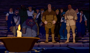 Those brave men and women gave their lives so that the animators would not have to do any large crowd scenes.
