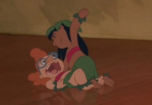 The sound effects for this scene sounds like someone throwing melons at a wall.