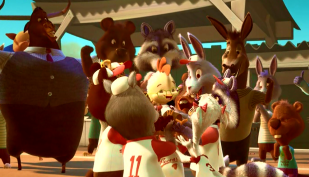 And everyone is happy. Because they have won base ball today.