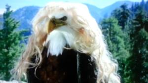 The eagle disguised itself as Galdalf s wife and slipped him a file during a "conjugal visit".
