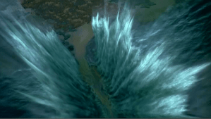 “See the way half the sea goes one side, and uh, uh, half the sea goes the other side? That’s chaos theory.”