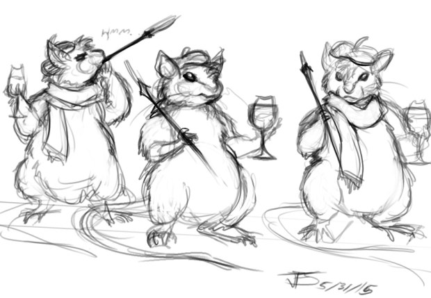 Unshaved Mouse sketches
