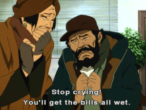 You'll get the bills wet