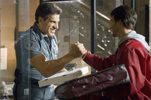 He may be The Man, but let’s be clear. He’s a terrible security guard.