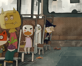 Why would you ride the bus when you can turn into a wolf?