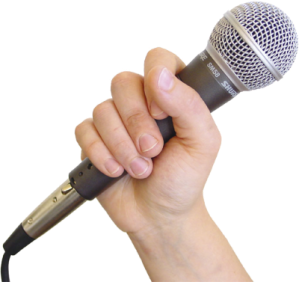 I carry a mike around with me at all times for just such an eventuality.