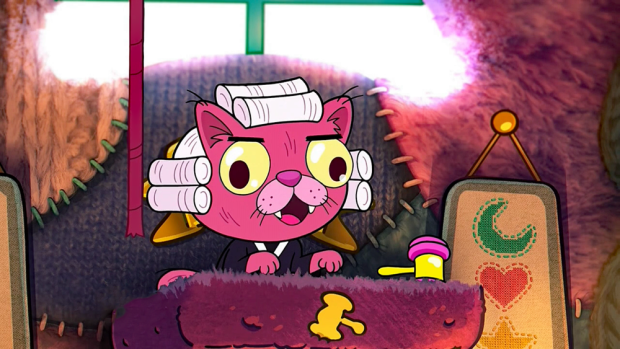 HE'S TOUGH BUT FUR. LAUGH. LAUGH OR I DESTROY YOU.